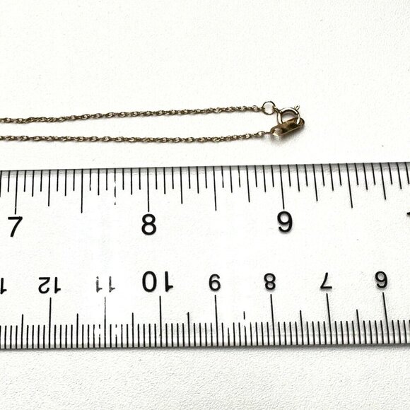 Womens Necklace 14K Yellow Gold Butterfly Pendant 18 Inch Rope Chain 1.8 Grams - Picture 7 of 7